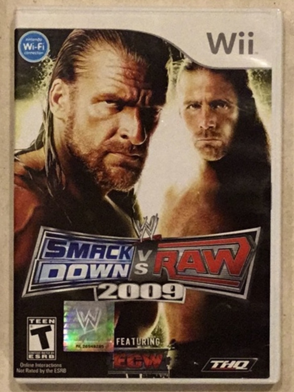 WWE SmackDown Vs Raw 2009 Nintendo Wii Game CIB Tested